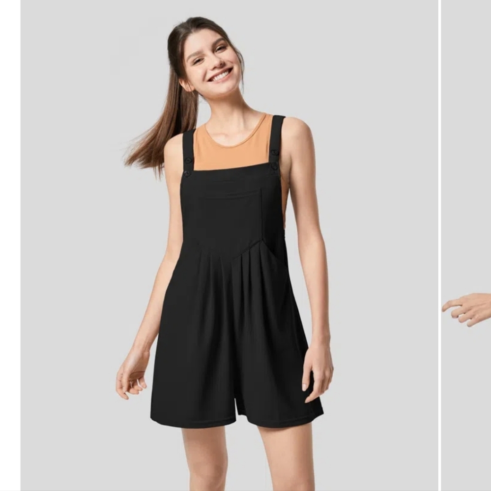 Halra Waffle Casual Overall Shorts